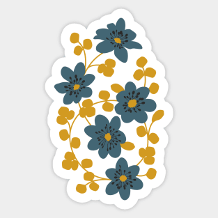 Floral pattern. Hepatica flowers Sticker